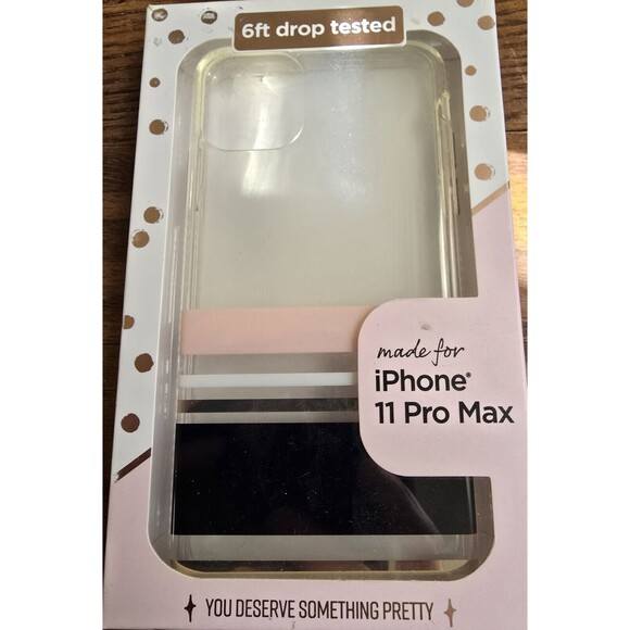 Apple iPhone 11 PRO MAX Protective Phone Case TRANSPARENT PATTERNED FELLOWES NEW - Picture 2 of 3